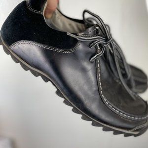 Men's Steve Madden Roller Leather Shoe Sz 11 Black Laced round toe